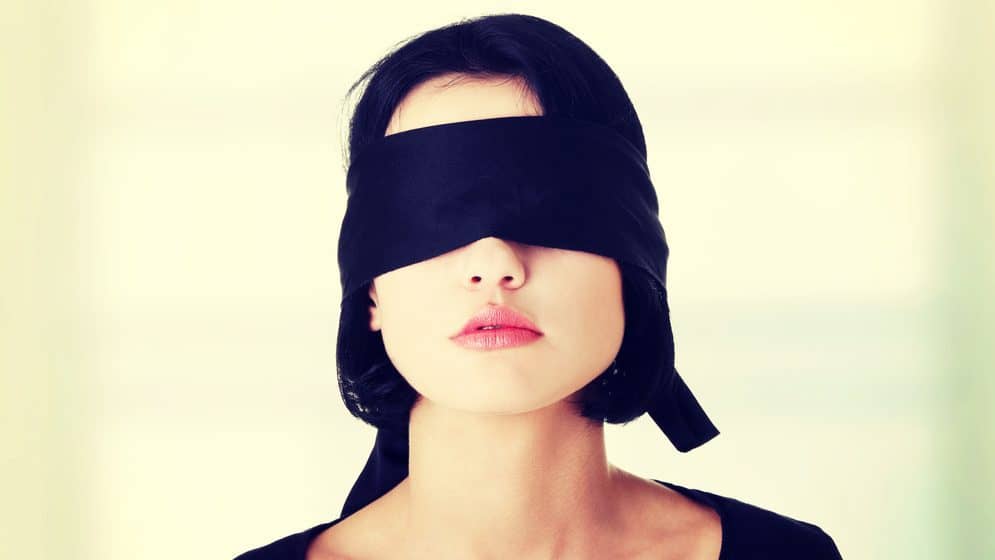 Blindfolded women
