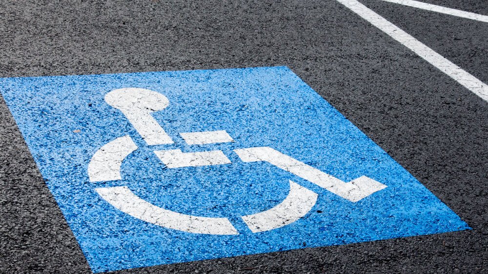 Photo of an accessible parking space